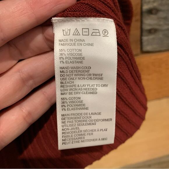 Free People Mod Faux Wrap Ribbed Mini Skirt Burgundy Size M Boho Minimalist - Picture 13 of 14